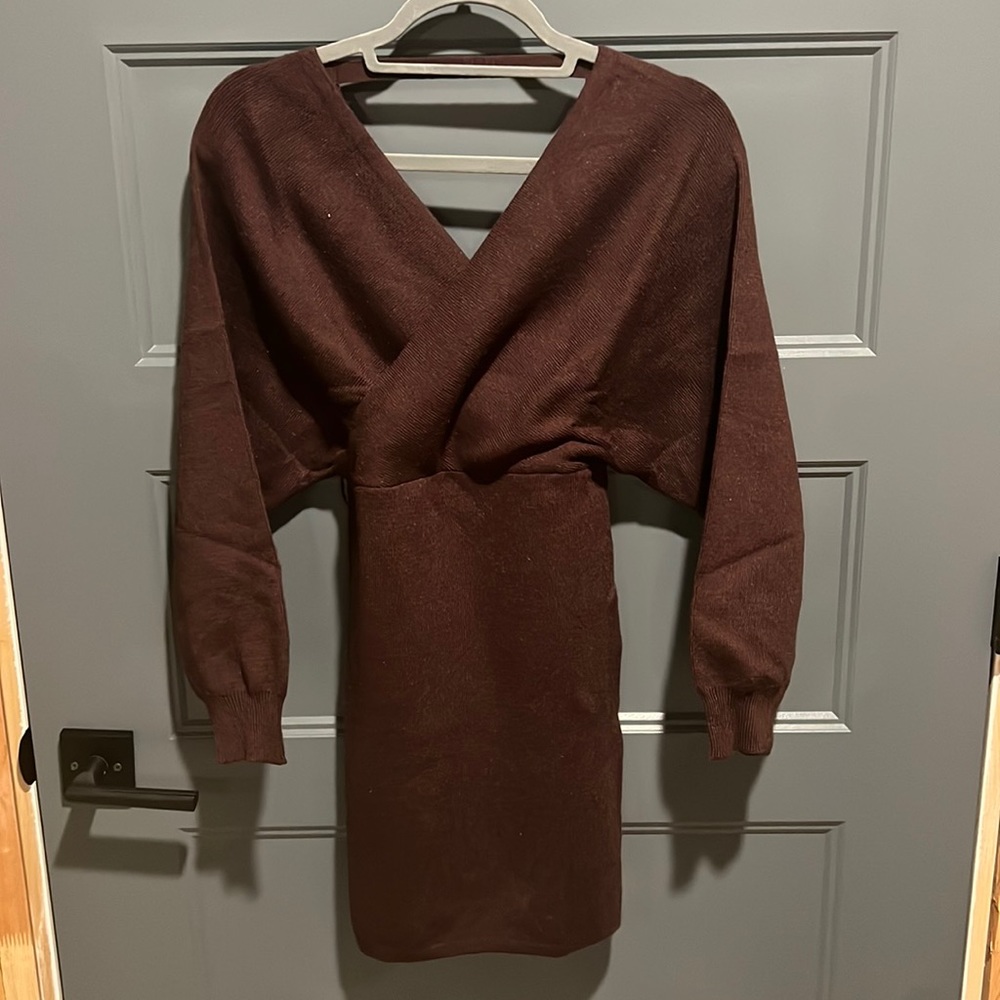 NWT Brown Sweater Dress